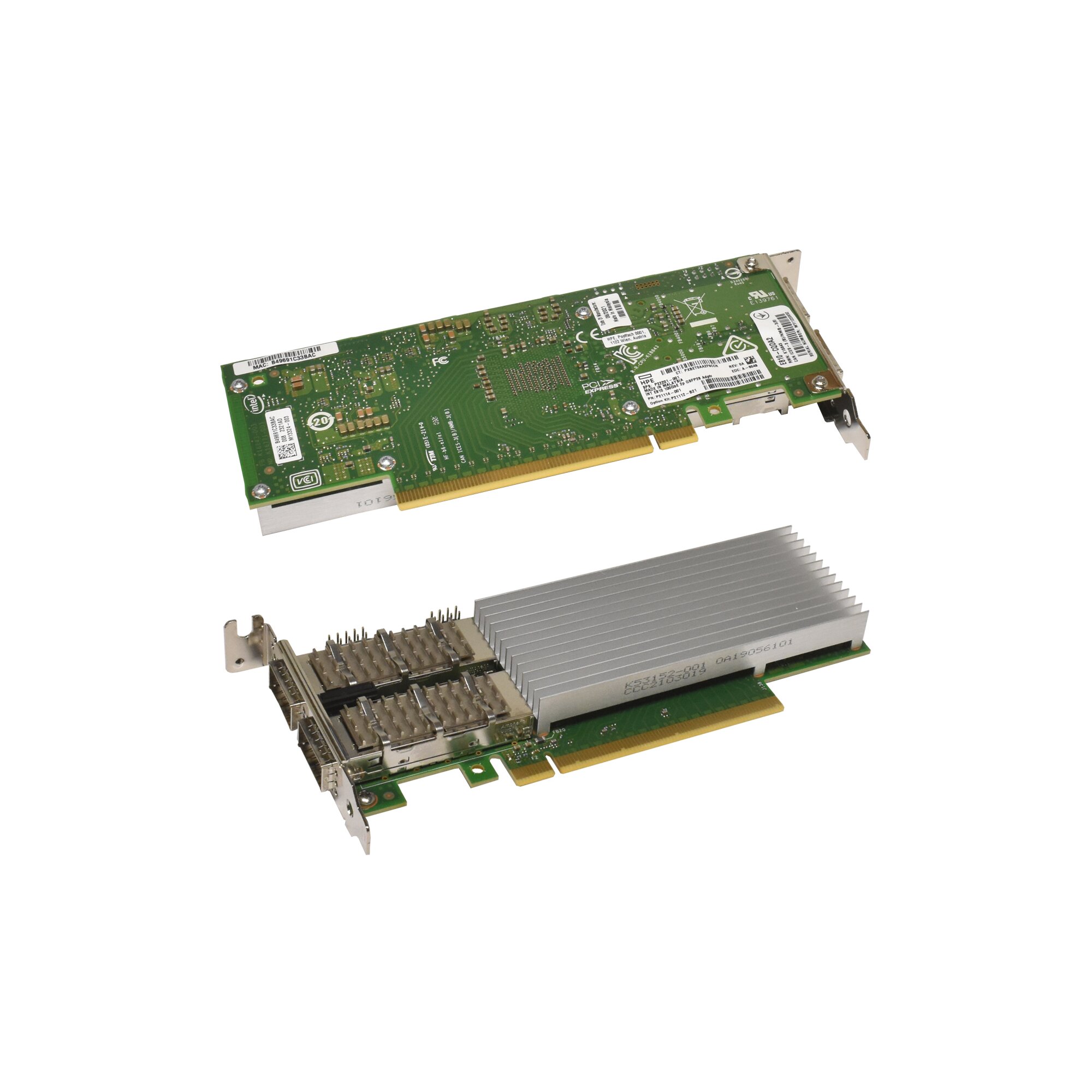 Carte Réseau Intel E810-CQDA2 – 100 GbE Double Port QSFP28 – Ethernet – PCIe X16 – Neuve