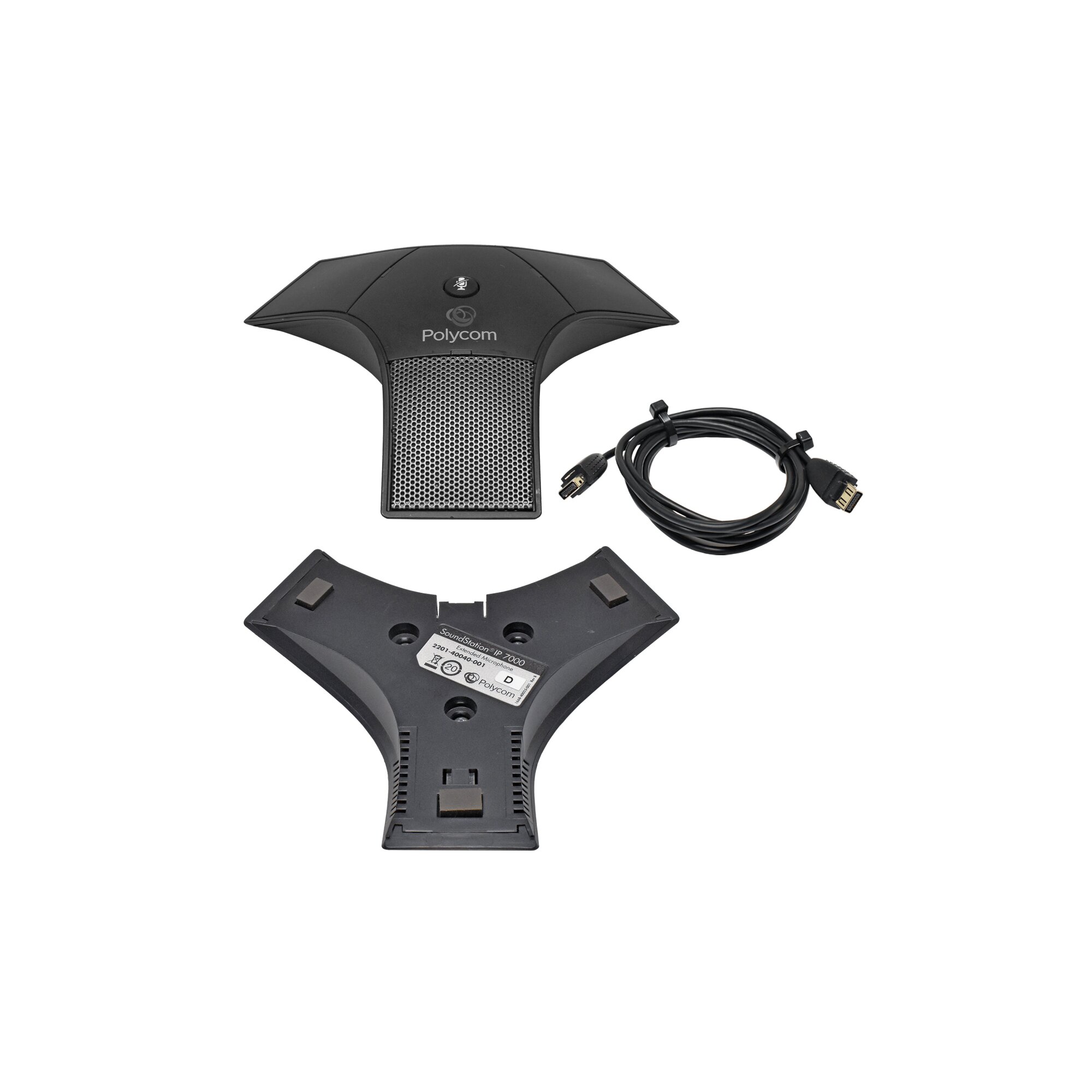 POLYCOM SoundStation IP 7000 Extended Microphone 2201-40040-001 + Cable ...