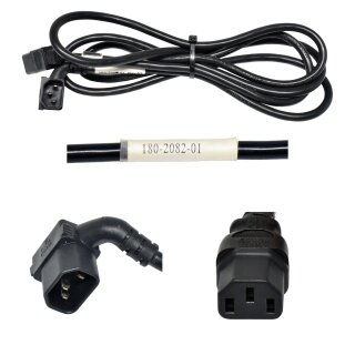 Sun 180-2082-01 Netzkabel 1m C14 gewinkelt - C13 13A schwarz