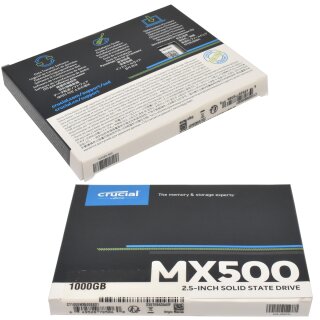 Crucial MX500 1000GB 1TB 2.5 Zoll SATA 6Gb/s SSD 7mm 9,5mm Adapter NEW NEU OVP