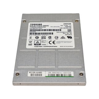 Toshiba 240GB THNSNJ240GCS3 J3HT0102 2.5 Zoll SATA 6G SSD