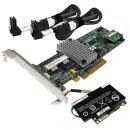 IBM M5014 8-Port 6 Gb PCIe x8 RAID Controller 46M0918 +BBU +2x SAS Kabel FP