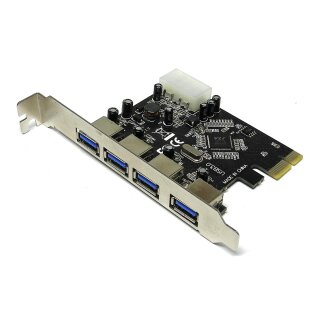 LogiLink PC0057 4-Port USB 3.0 Super Speed PCI-Express x1 Schnittstellenkarte