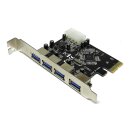 LogiLink PC0057 4-Port USB 3.0 Super Speed PCI-Express x1 Schnittstellenkarte