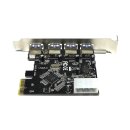 LogiLink PC0057 4-Port USB 3.0 Super Speed PCI-Express x1 Schnittstellenkarte