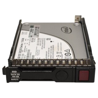 HP 150 GB 2.5“ 6Gbps SATA SSD Festplatte SSDSC2BB150G7P 869575-001 mit Rahmen