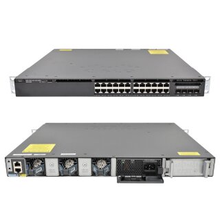 Cisco Catalyst WS-C3650-24PS-L 24-Port Gigabit PoE+ Switch 4 x SFP 2x mini GBIC