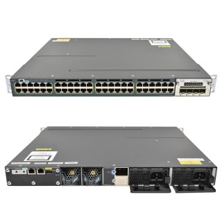 Cisco Catalyst WS-C3560X-48P-S 48-Port PoE+ Gigabit Ethernet Switch + Modul C3KX-NM-1G