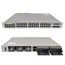 Cisco Catalyst WS-C3850-48F-S 48-Port PoE+ Stackable Gigabit Ethernet Switch 2x PSU + 10G Modul