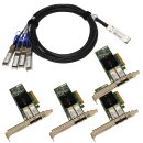 4x HP Mellanox ConnectX-3 546SFP+ 2 Port + 2m 40G QSFP+...