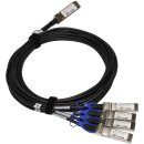 Datenkabel 3,5m 40G QSFP+ - 4x 10G SFP+ DAC Cable 30AWG passive Breakout PULLTAB