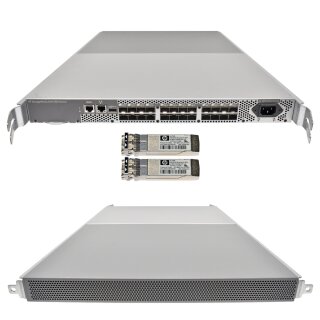 HP StorageWorks 8/8 SAN Switch HSTNM-N019 AM867A 8 aktive Ports + Plenum Modul + 2  mini GBICs