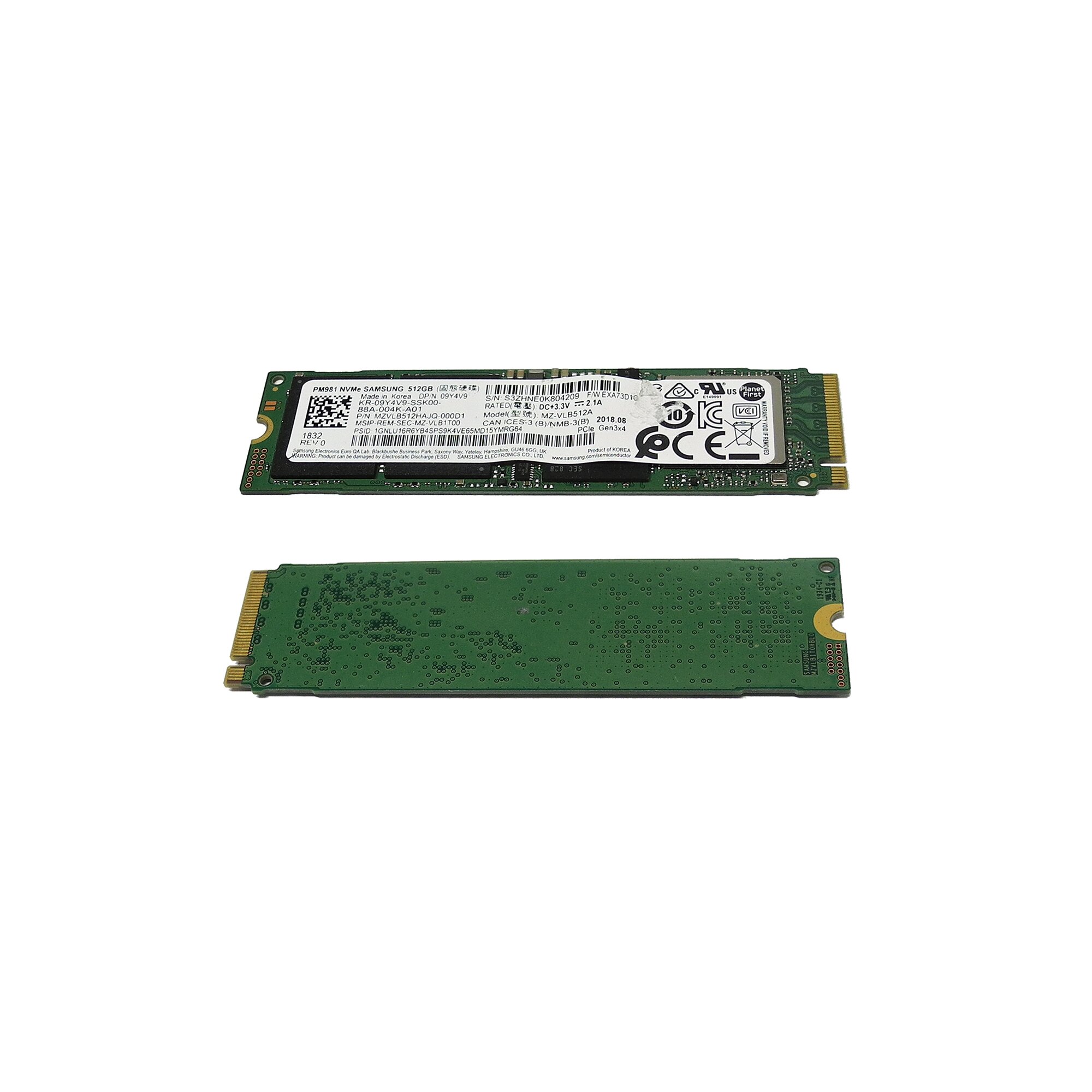 Samsung Pm981 Samsung 512gb Ssd Nvme Dell 09Y4V9 Samsung PM981 MZ