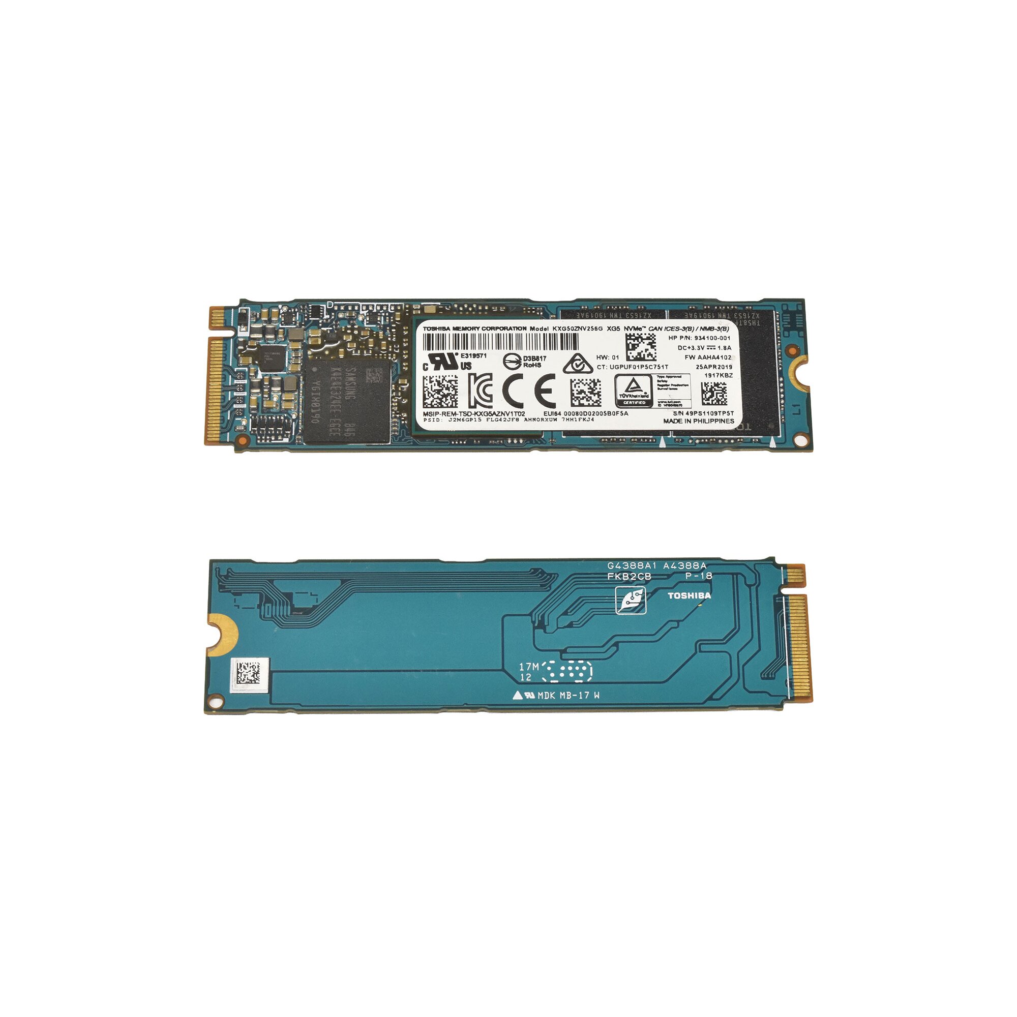Kxg50znv256g KXG50ZNV256G 256GB SSD Hard Drive (Storage PCIE) UK