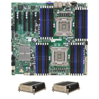 Supermicro ATX Mainboard X9DRi-LN4F+ LGA 2011 Socket Rev.1.10 2x Kühler