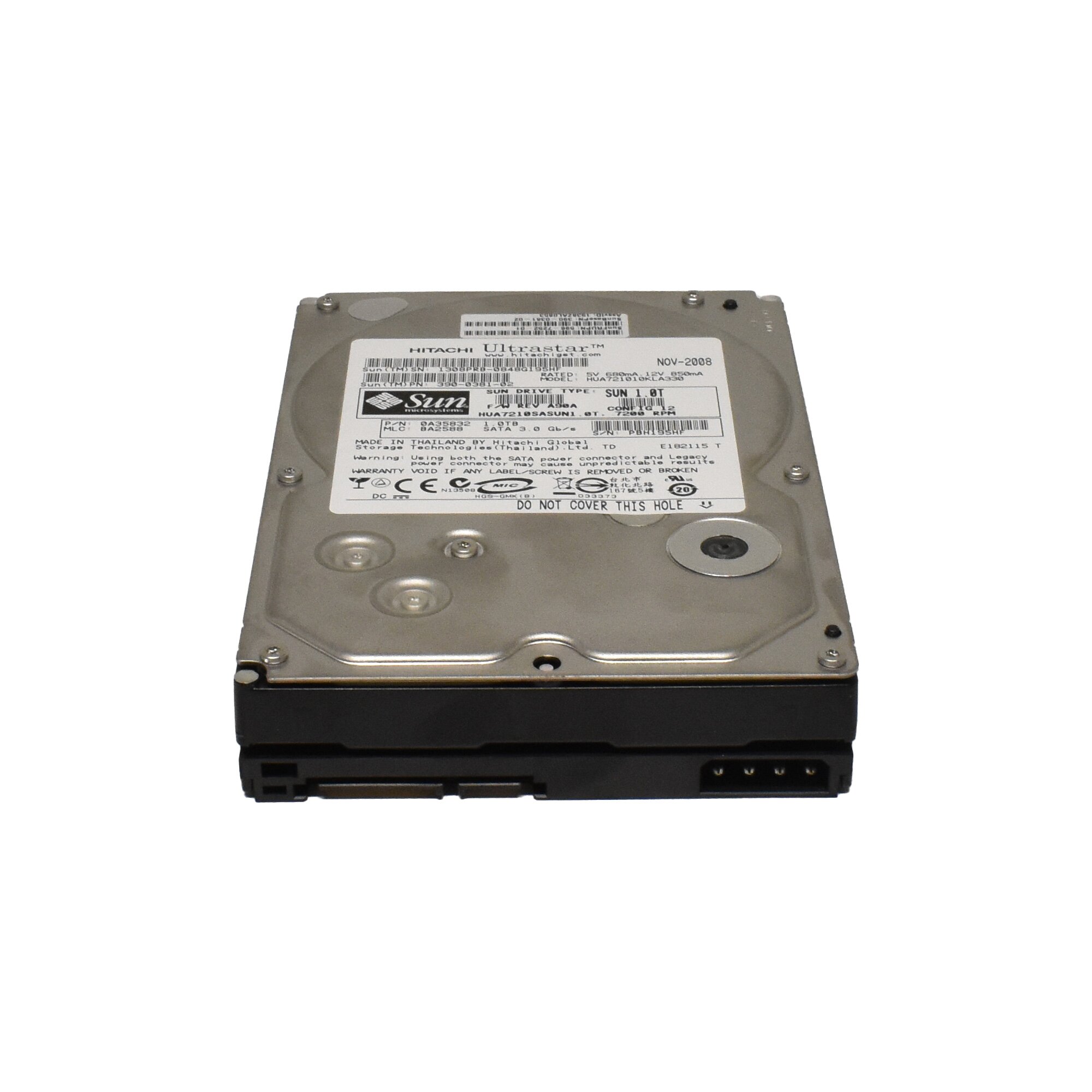 Hitachi Ultrastar SUN 1TB 3,5 Zoll 7.2K 3G SATAII HDD HUA721010KLA330 0A35832 Hitachi Ultrastar SUN 1TB 3,5 Zoll 7.2K 3G SATAII HDD HUA721010KLA330 0A35832
