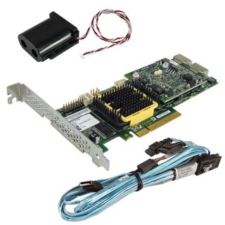 Adaptec ASR-5805Z SAS/SATA RAID Controller PN TCA-00304-05-C + BBU + Kabel