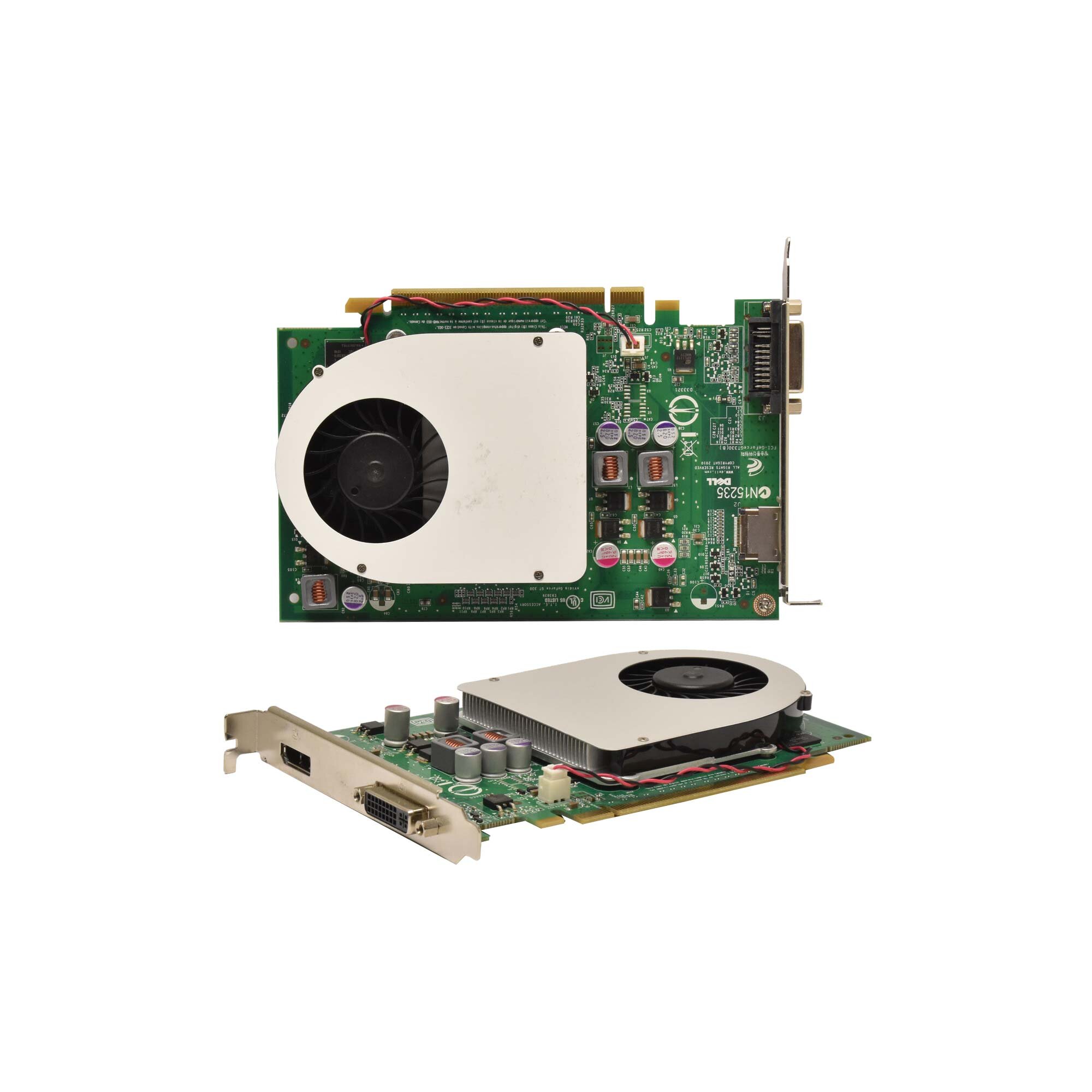 DELL NVIDIA GeForce GT330 Grafikkarte 1GB GDDR3 09TCD9 1x DVI I 1x Display Port