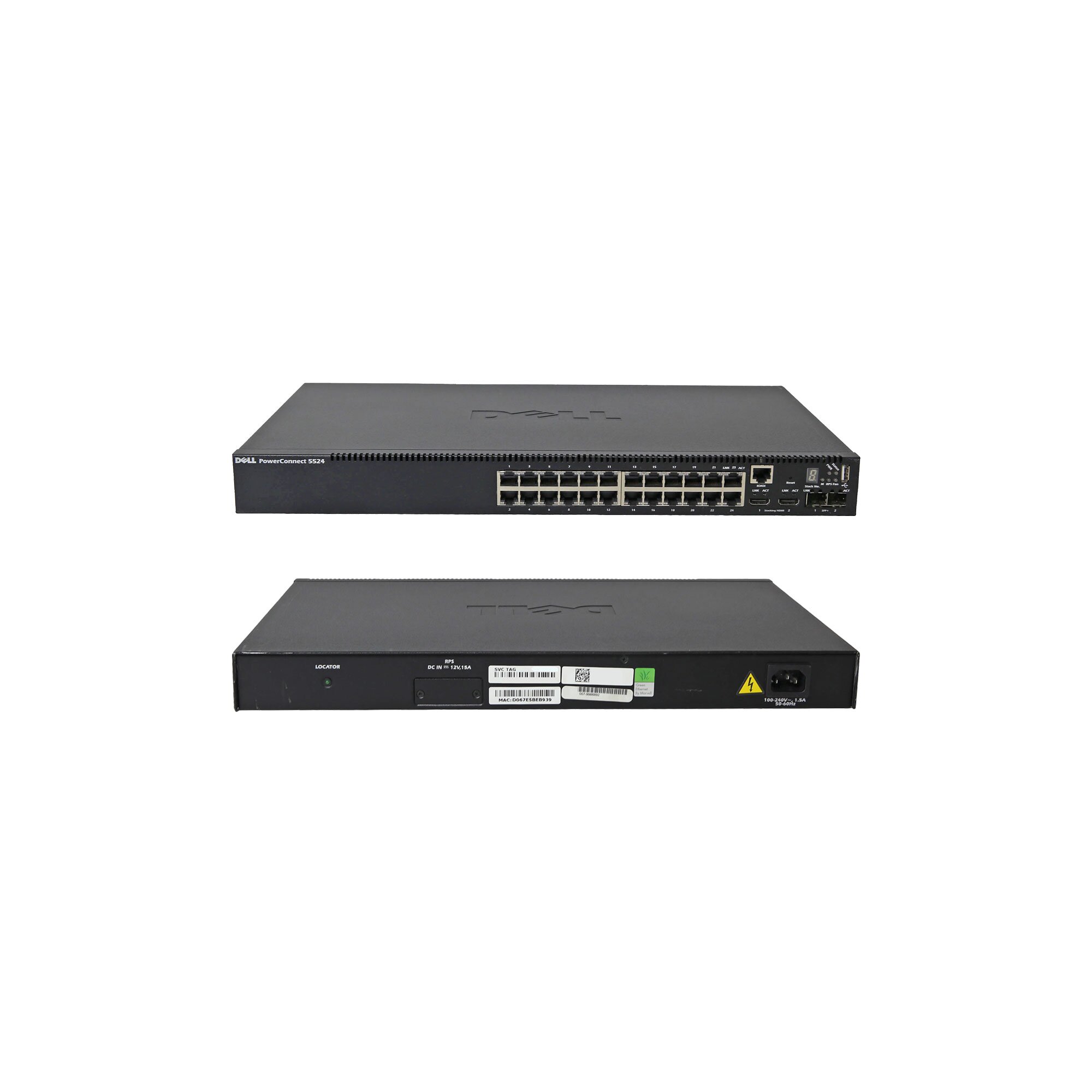 Dell PowerConnect 5524 02GPFC 24Port Stackable Gigabit Switch