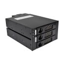 ICY IB-553SSK Wechselrahmen 3x 5.25 für 3x 3.5 SAS/SATA mit HDD Rahmen