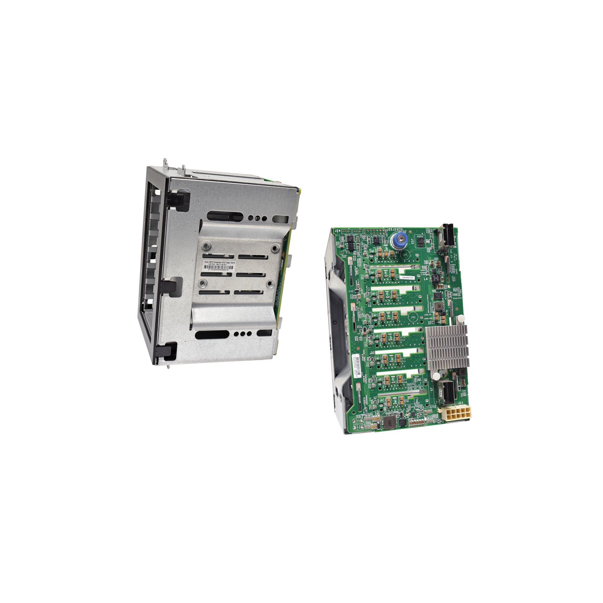 HP Backplane 8x 2,5" HDD Drive Cage + Cable 661716-001 for ProLiant ...