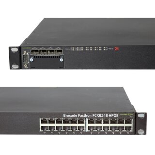 Brocade FastIron FCX624S-HPOE 80-1002387-04 24-Port PoE Gigabit ...