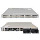 Cisco Catalyst WS-C3850-48F-E 48-Port PoE+ Stackable Gigabit Ethernet Switch + Modul C3850-NM-4-10G 4 mini GBICs