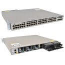 Cisco Catalyst WS-C3850-48F-E 48-Port PoE+ Stackable Gigabit Ethernet Switch + Modul C3850-NM-2-10G 2 mini GBICs