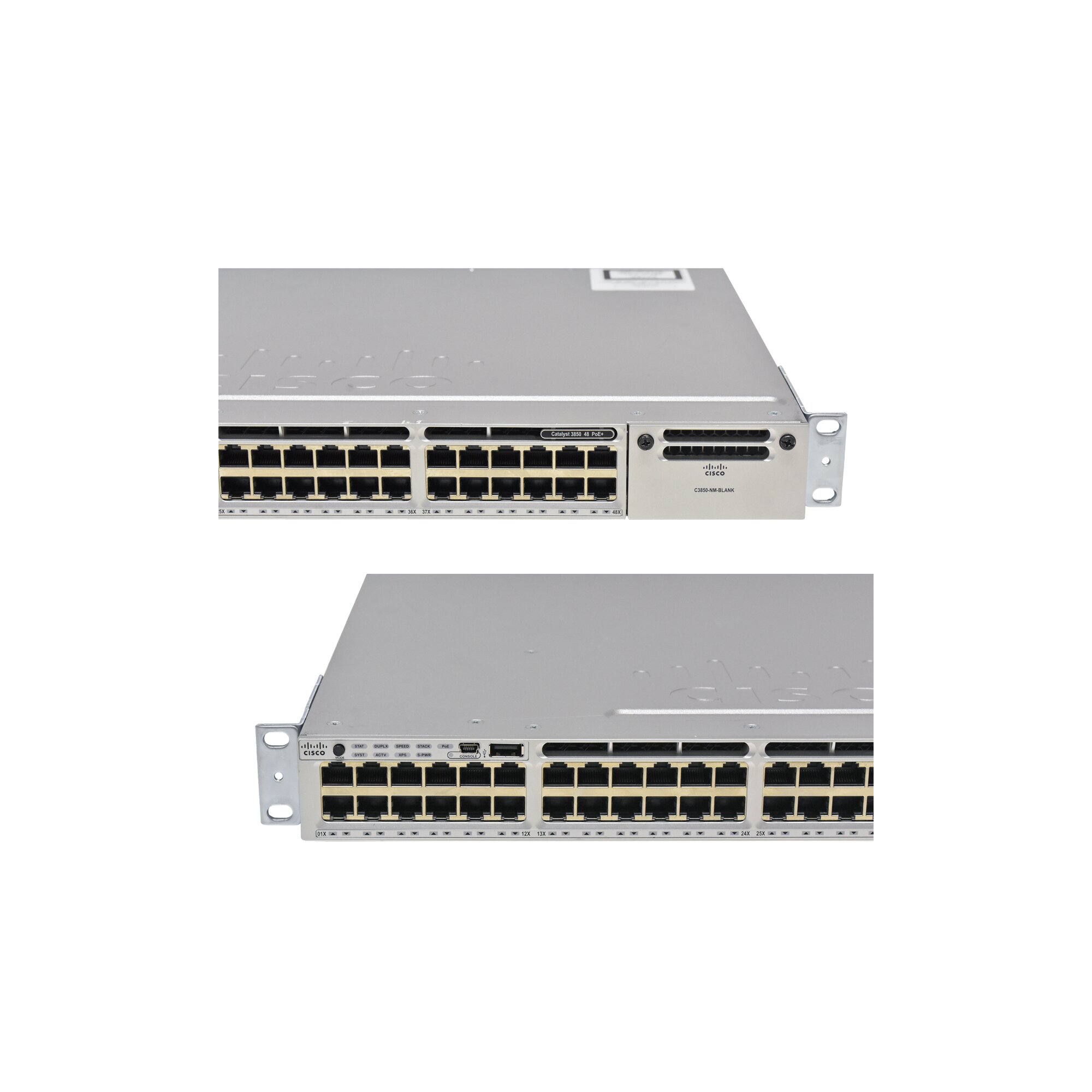 Cisco Catalyst WS-C3850-48F-E 48-Port PoE+ Stackable Gigabit Ethernet ...