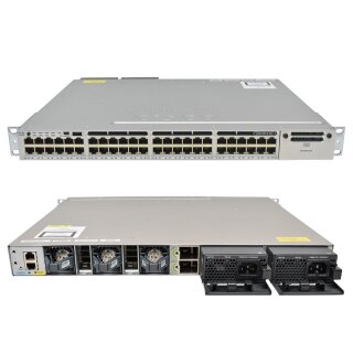 Cisco Catalyst WS-C3850-48F-E 48-Port PoE+ Stackable Gigabit Ethernet Switch