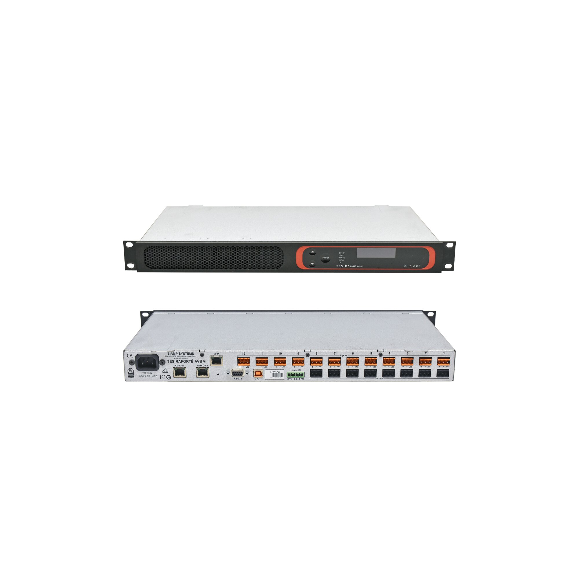 BIAMP Tesira Forte AVB VI Digital Audio Server Piospartslap