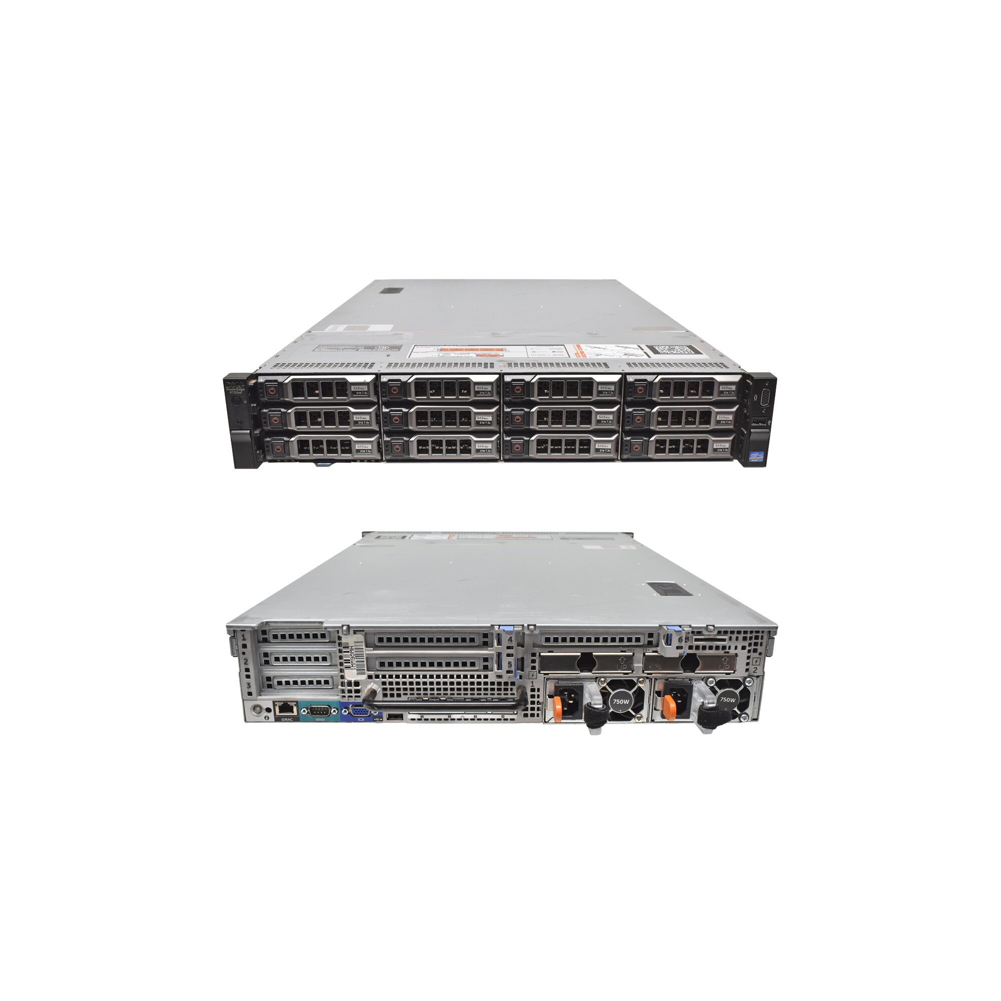 Dell PowerEdge R720xd Server 2U H710 mini 2xE5-2670 V2 128GB 12x 3TB ...
