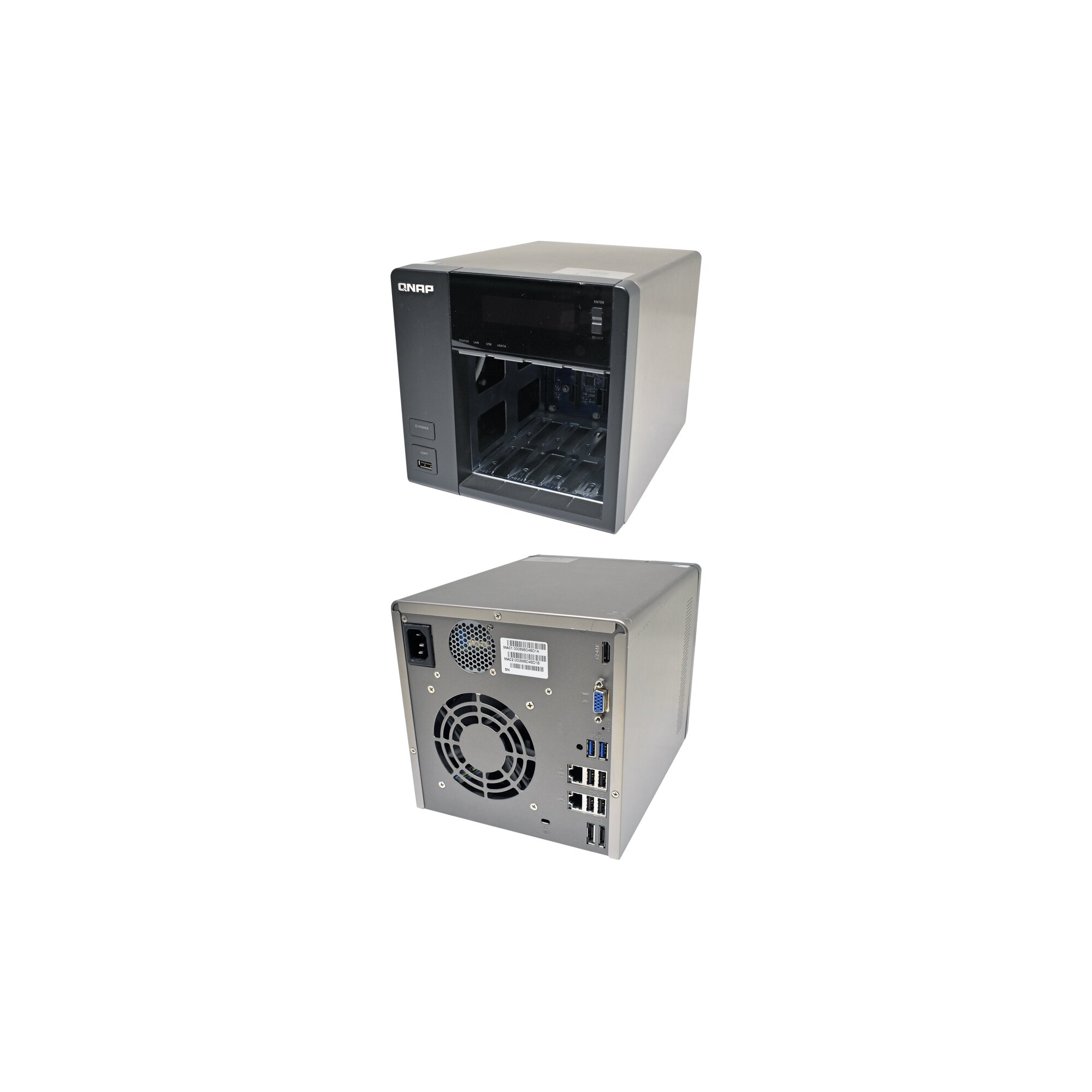 QNAP 4-Bay NAS Server TS-469 Pro Intel Atom 2,13 GHz 1GB RAM - Piospartslap