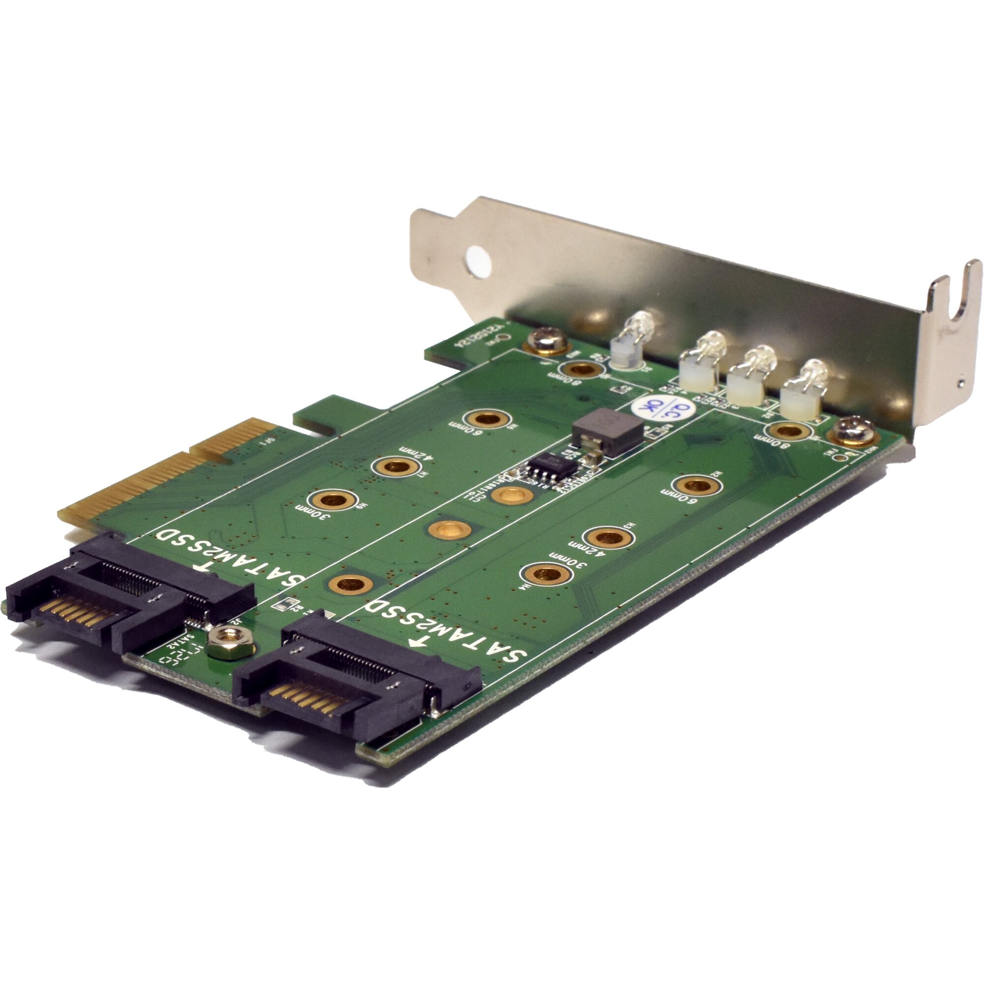 StarTech PEXM2SAT32N1 PCIe 3.0 x4 3-Port M2 SSD 1x PCIe NVMe 2x SATA ...