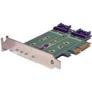 StarTech PEXM2SAT32N1 PCIe 3.0 x4 3-Port M2 SSD 1x PCIe NVMe 2x SATA Adapter Card