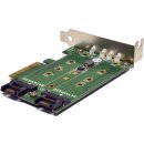StarTech PEXM2SAT32N1 PCIe 3.0 x4 3-Port M2 SSD 1x PCIe NVMe 2x SATA Adapter Card