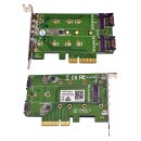 StarTech PEXM2SAT32N1 PCIe 3.0 x4 3-Port M2 SSD 1x PCIe NVMe 2x SATA Adapter Card