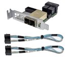 Supermicro AOM-SAS3-8I8E-LP Duo-Port MiniSAS HD intern to extern Adapter + Kabel