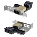 Supermicro AOM-SAS3-8I8E-LP Duo-Port MiniSAS HD intern to extern Adapter + Kabel