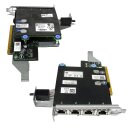 DELL 4-Port GbE Daughter Card 0R1XFC +Riser Card 08PX9W for PowerEdge R720 R730