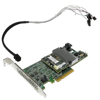 Intel RAID RS3DC040 SAS/SATA 12Gb PCIe x8 3.0 RAID Controller + SAS/SATA Kabel