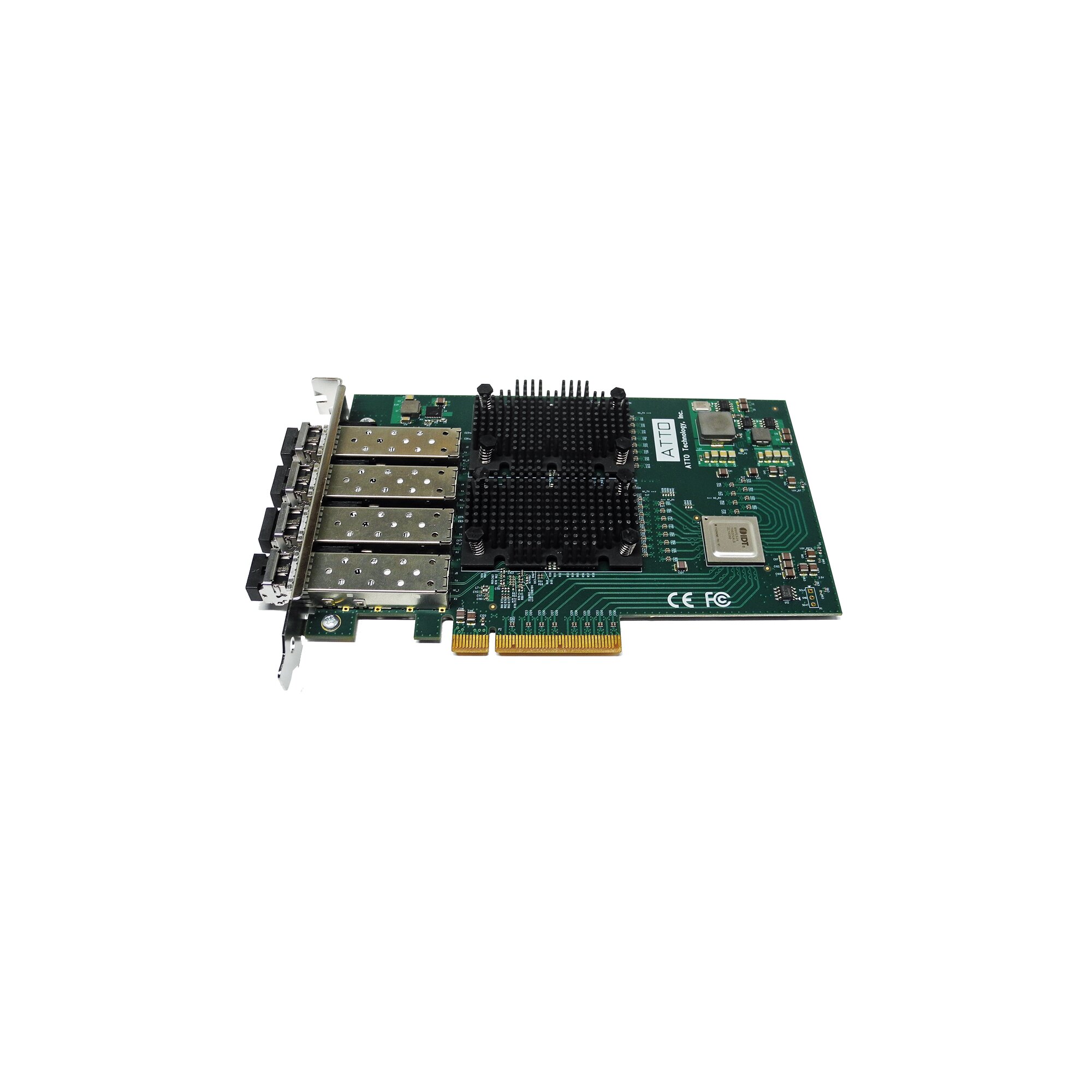 Ff Network ATTO FastFrame FF-NS14 Quad-Port 10Gb FC PCIe x8 Network Adapter + 4x ...