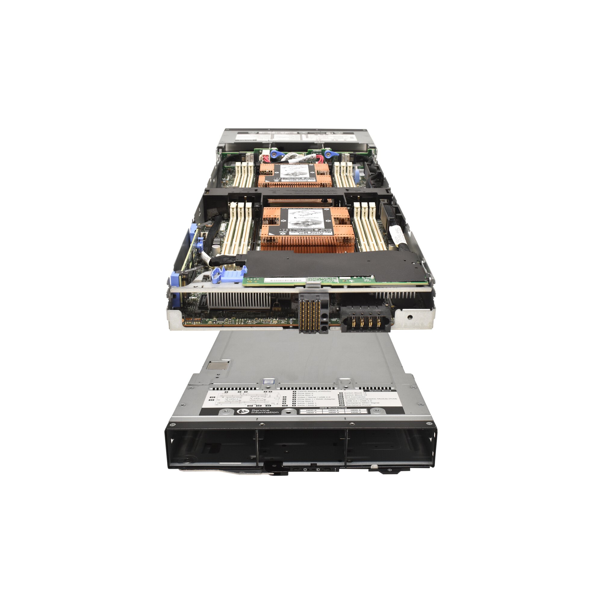 Lenovo SD530 Node Server no CPU no PC4 2x Heatsink 5308i M.2 Adapter