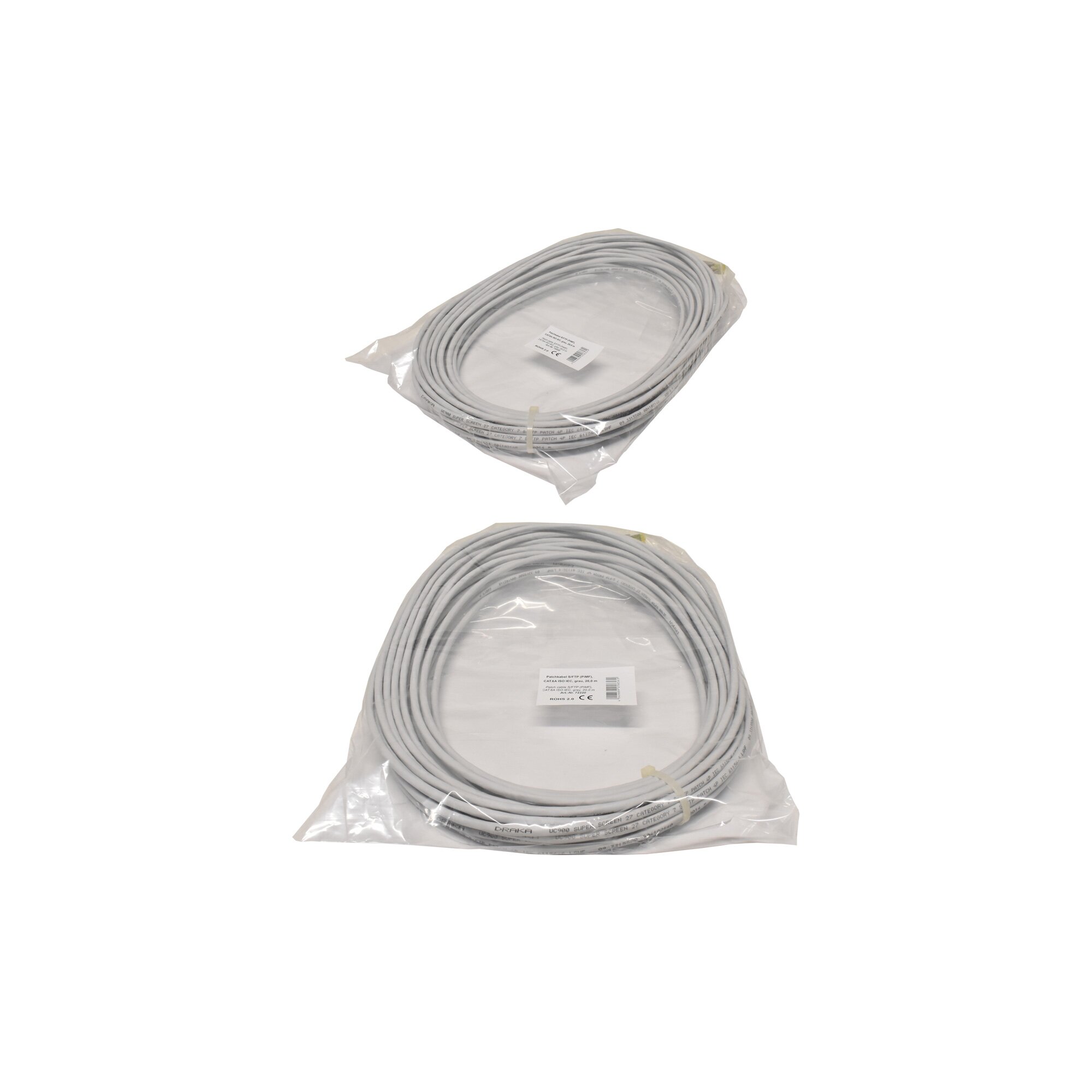 NEDIS RJ45 Kabelverbinder Cat6 – 10 Stück, Grau, Für Netzwerkkabel Selbst Crimpen
