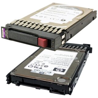 HP 450GB 2.5" 10k SAS HDD HotSwap Festplatte 581310-001 599476-002 mit Rahmen