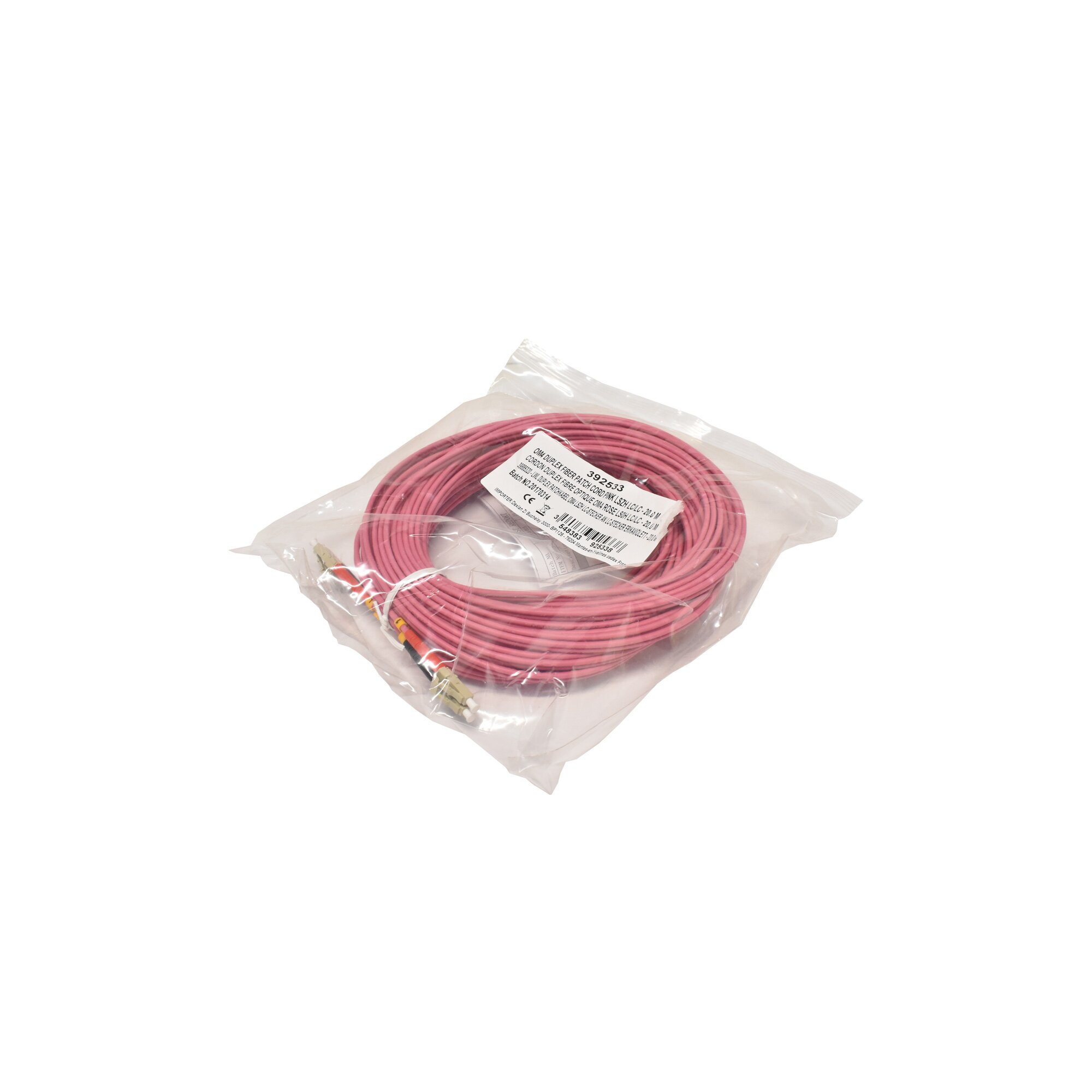Corning OM4 Duplex FIBER Patch Cord Pink LSZH LC/LC-25m NEU - Piospartslap
