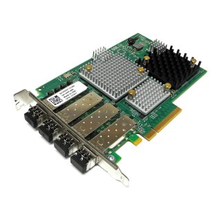 DELL Emulex LPE12004 Quad-Port 8Gb PCIe x8 FC Server Adapter 0TF67T +4x SFP+