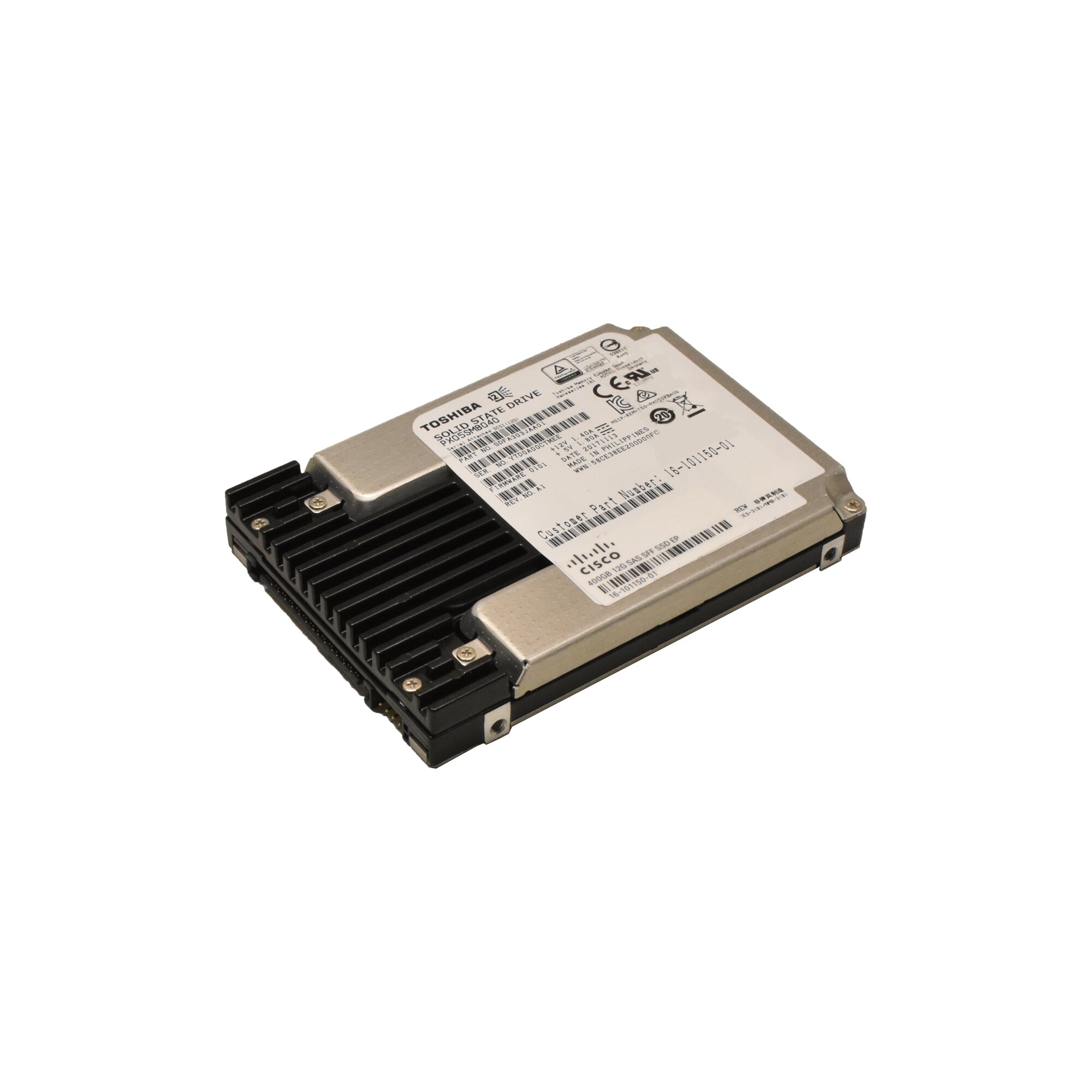 Toshiba PX05SVB040 400GB SAS 12Gb/s 2.5“ Solid State Drive (SSD) 16 ...