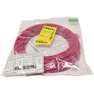 50 x Corning Duplex Jumper LC/LC 50/125 30m OM4 erika violet 2.0mm Neu ...