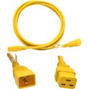 2 x  Yung Netzkabel C20 C19 Power Kabel -Gelb 3m 16A 250V...